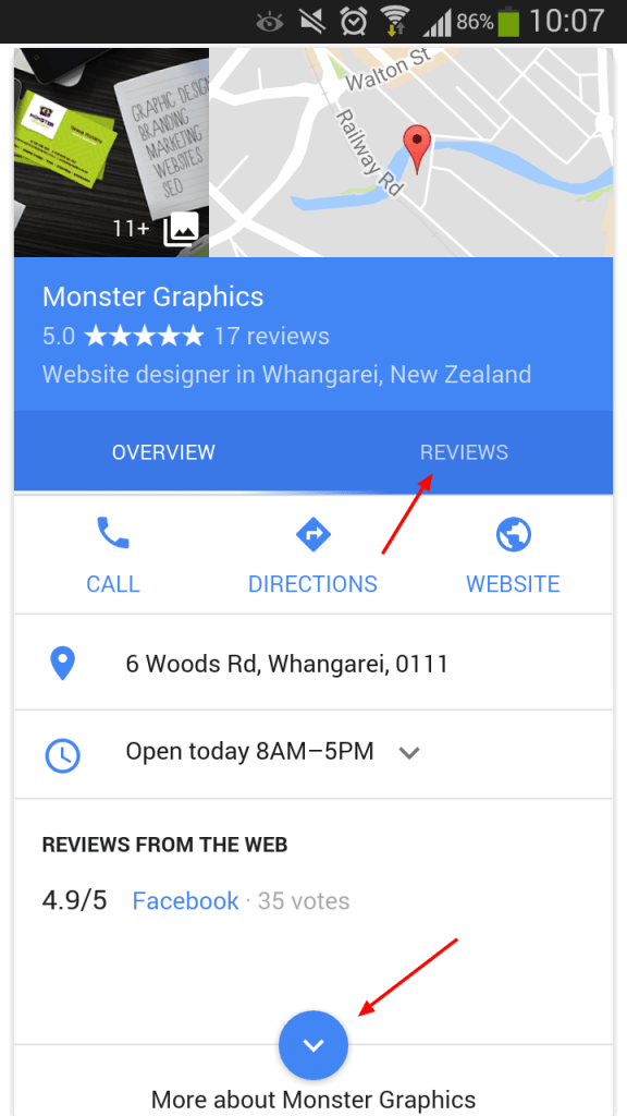 google review from mobile