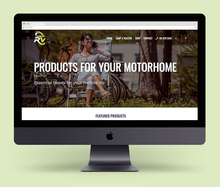 tasman rv ecommerce website built in Wordpress