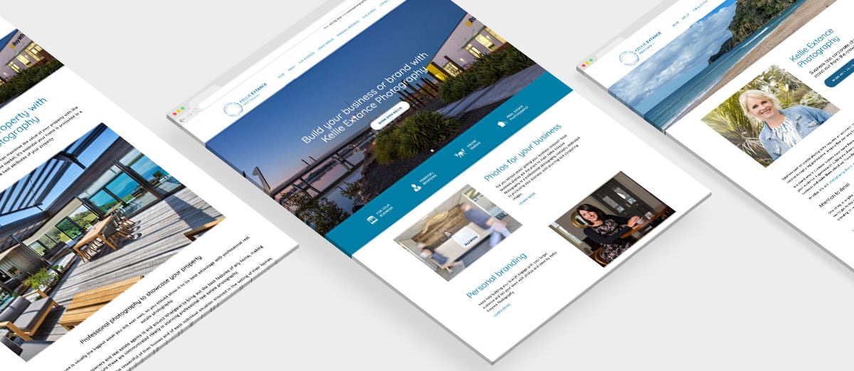 photographers website multi-page design kellie extance