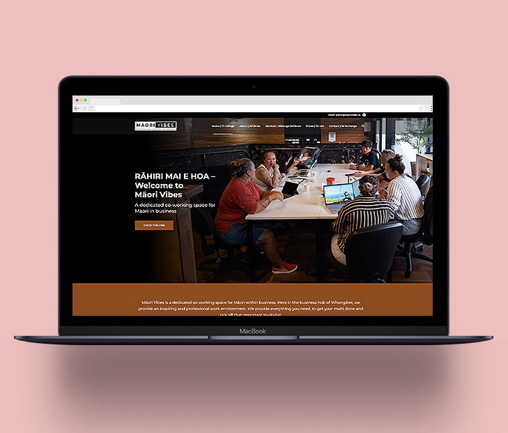 monster creative website design for maori co-working space