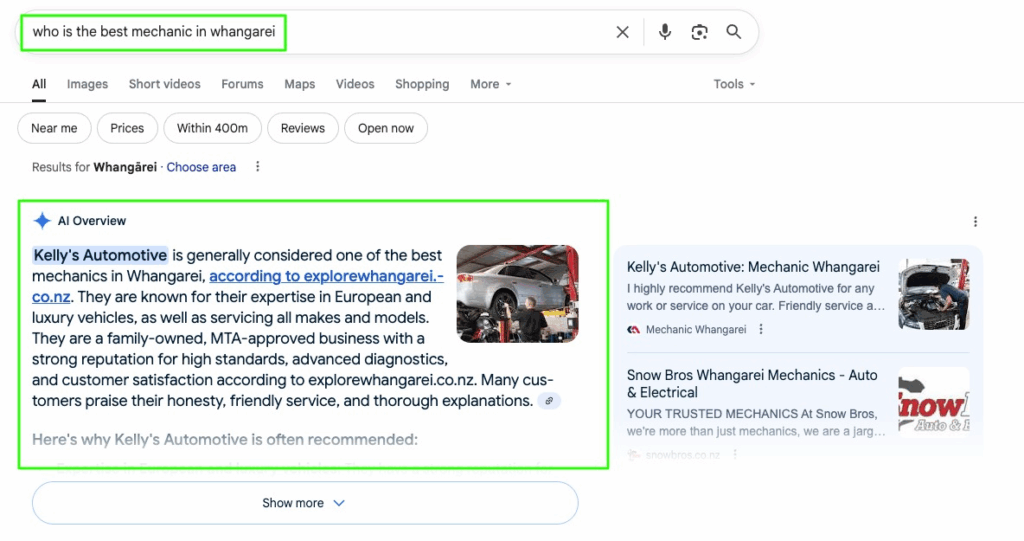 monster creative-blog image-AI Overview in Google Search - Kellys Automotive